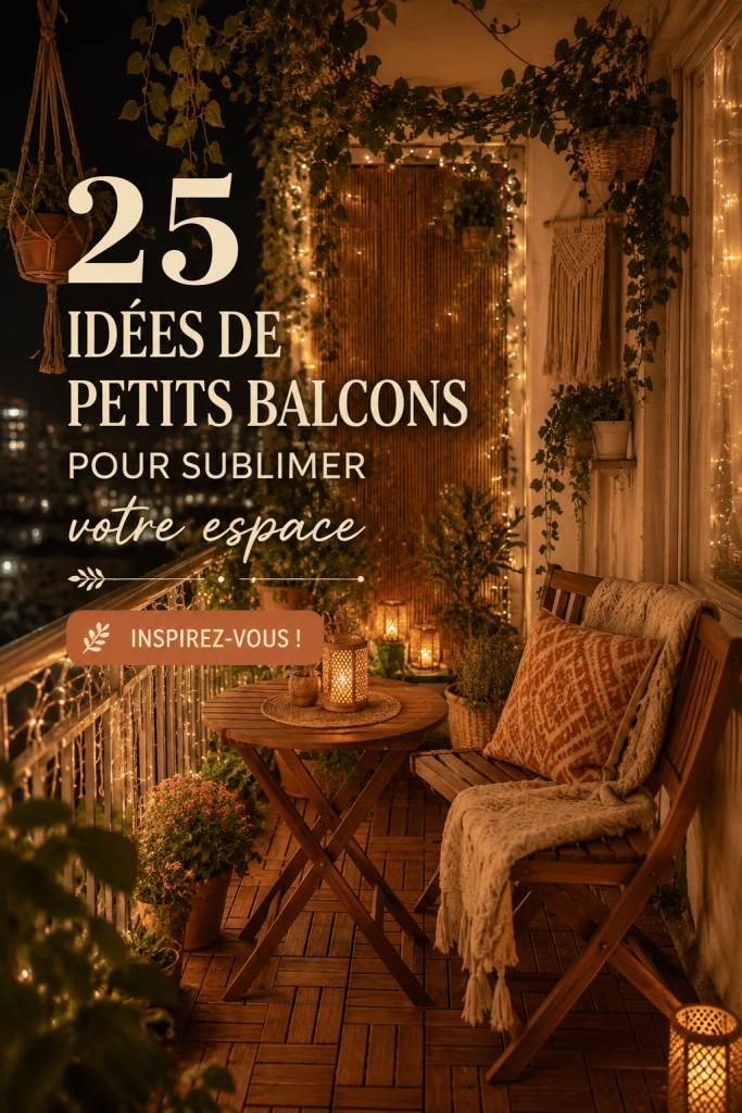 Un balcon cosy et bien décoré avec des plantes et des meubles confortables.
