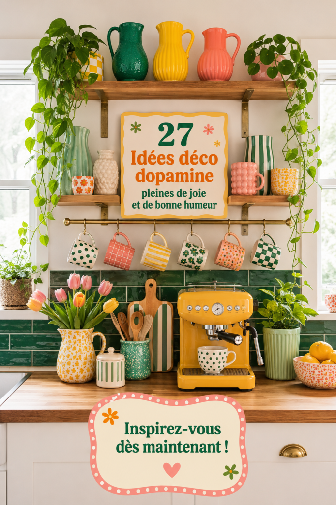 Un intérieur lumineux et coloré avec des accessoires décoratifs inspirants