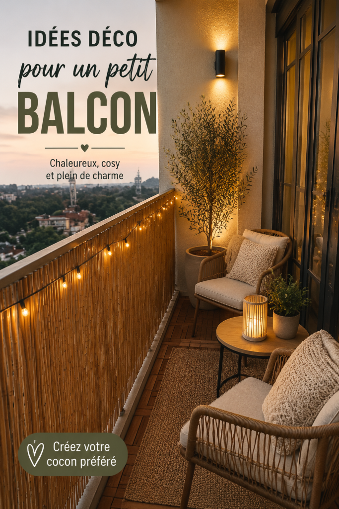 Un petit balcon décoré avec des plantes et des meubles confortables pour un moment de détente.