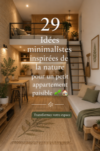 Un petit appartement décoré avec style minimaliste et des plantes vertes.