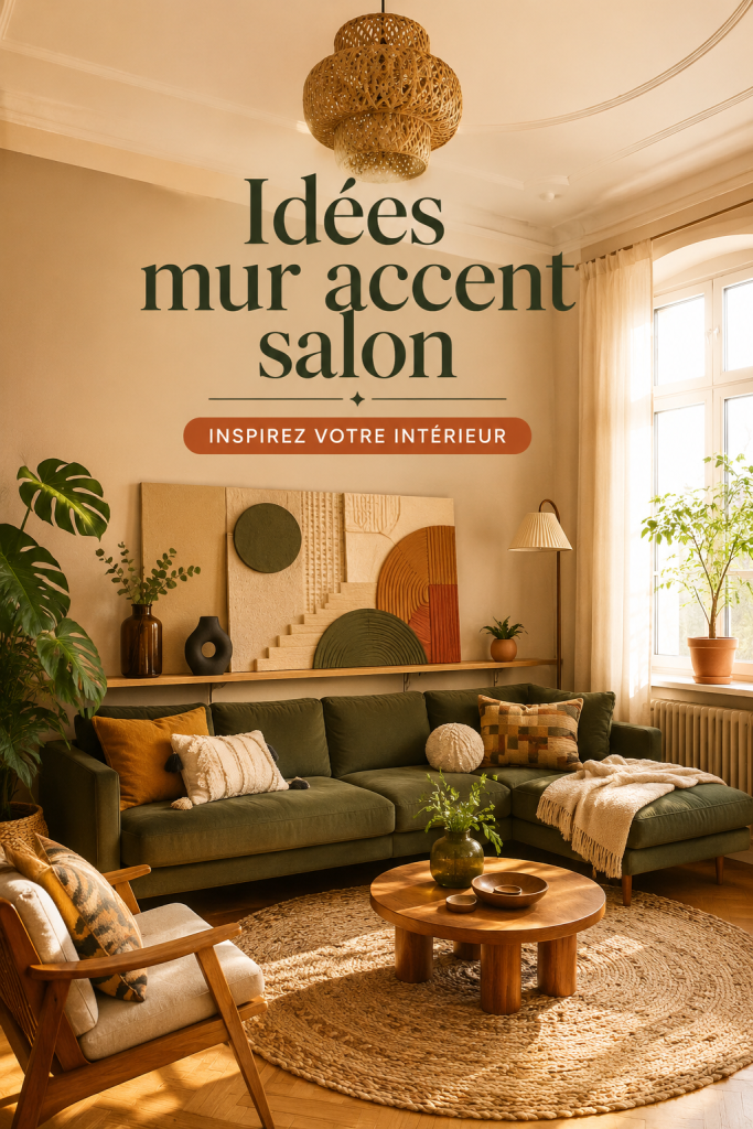Mur d'accent moderne et élégant dans un salon