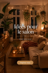 Un salon moderne avec un intérieur chaleureux et élégant.