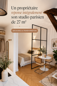Studio parisien repensé avec style et fonctionnalité