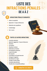 Image illustrant un guide sur les accusations criminelles de A à Z.