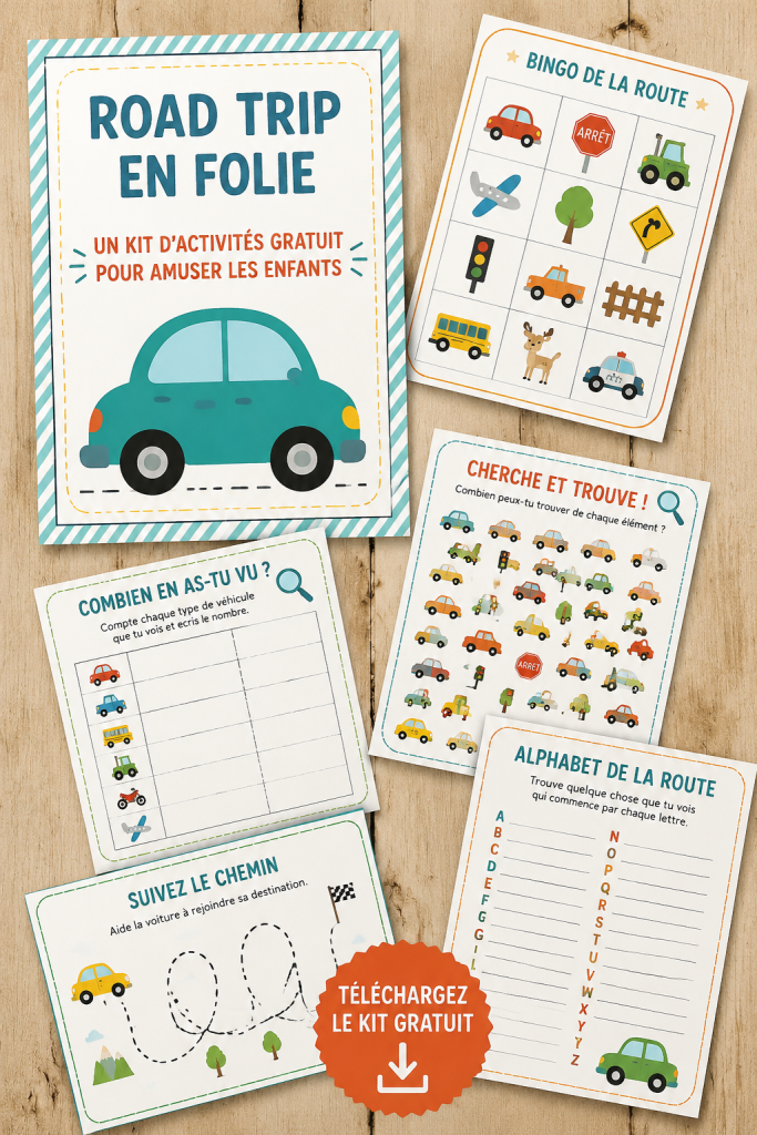 Un pack d'activités ludiques pour animer des road trips en famille