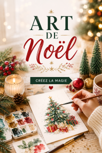 Une belle décoration artistique de Noël avec des couleurs vives et des ornements créatifs.