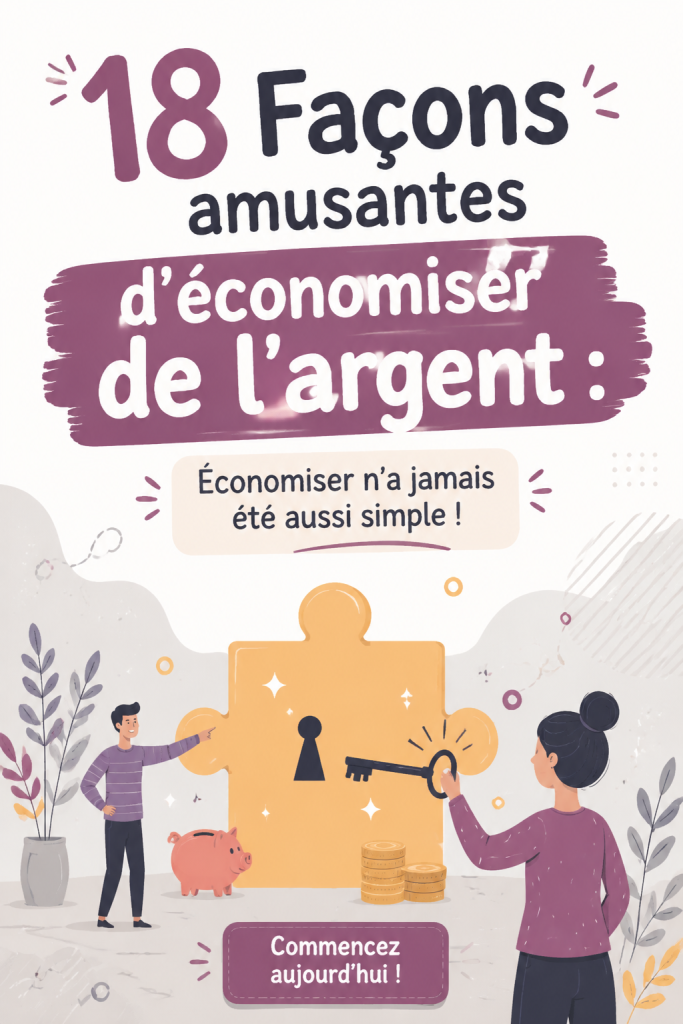 Image illustrant des astuces amusantes pour économiser de l'argent au quotidien.