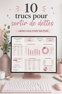Femme souriante consultant un plan financier pour sortir de la dette.