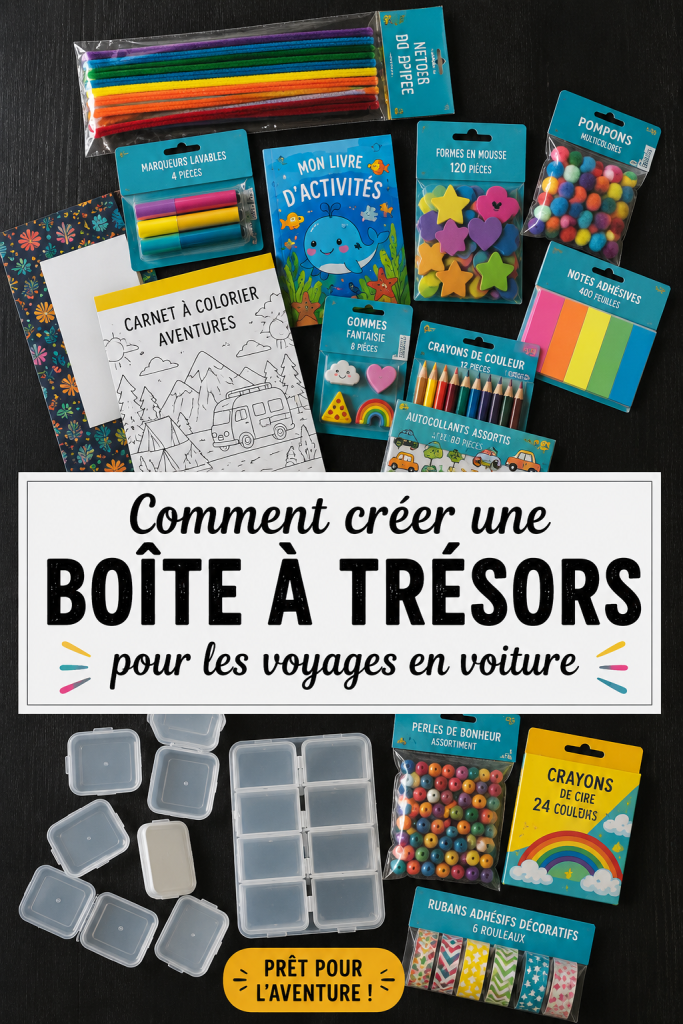 Boîte à trésors DIY décorée pour un road trip