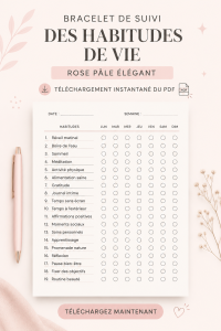 Bracelet rose pâle élégant sur fond neutre