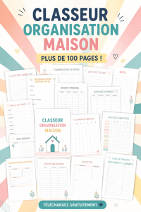 Classeur de gestion de maison gratuit avec plusieurs pages d'imprimables
