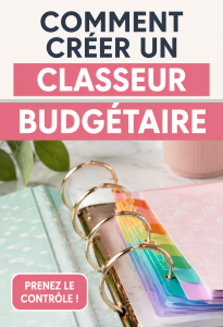 Classeur de budget ouvert sur une table avec des fournitures de bureau