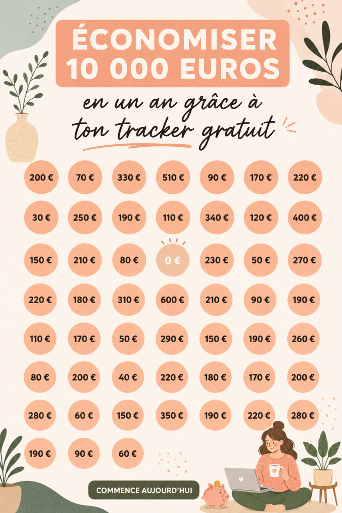 Femme utilisant un tracker pour suivre ses dépenses et économiser de l'argent.