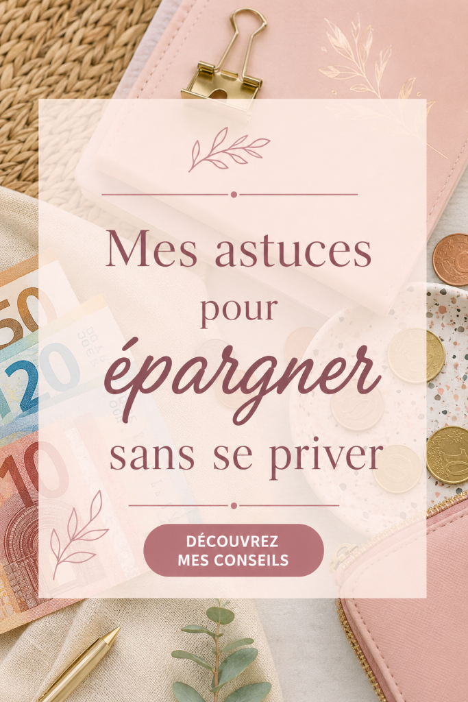 Femme souriante consultant ses finances avec un carnet sur une table