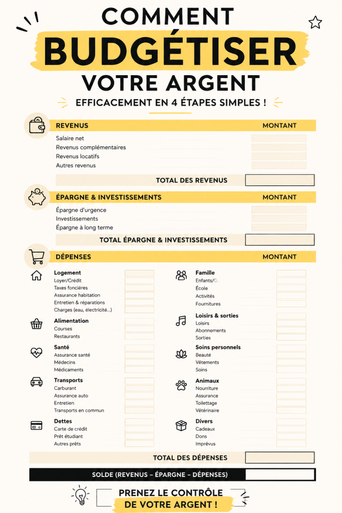 Femme utilisant une application de gestion de budget sur son téléphone.