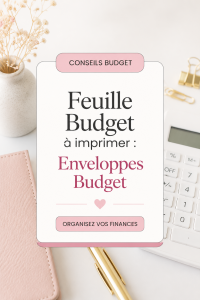 Feuille budget imprimée sur un bureau avec des stylos étalés autour