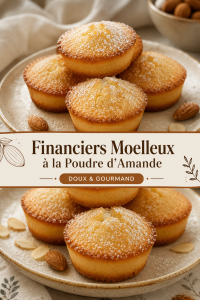 Financiers moelleux à la poudre d'amande sur une assiette