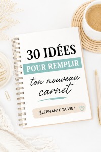 Carnet ouvert avec des idées de créativité