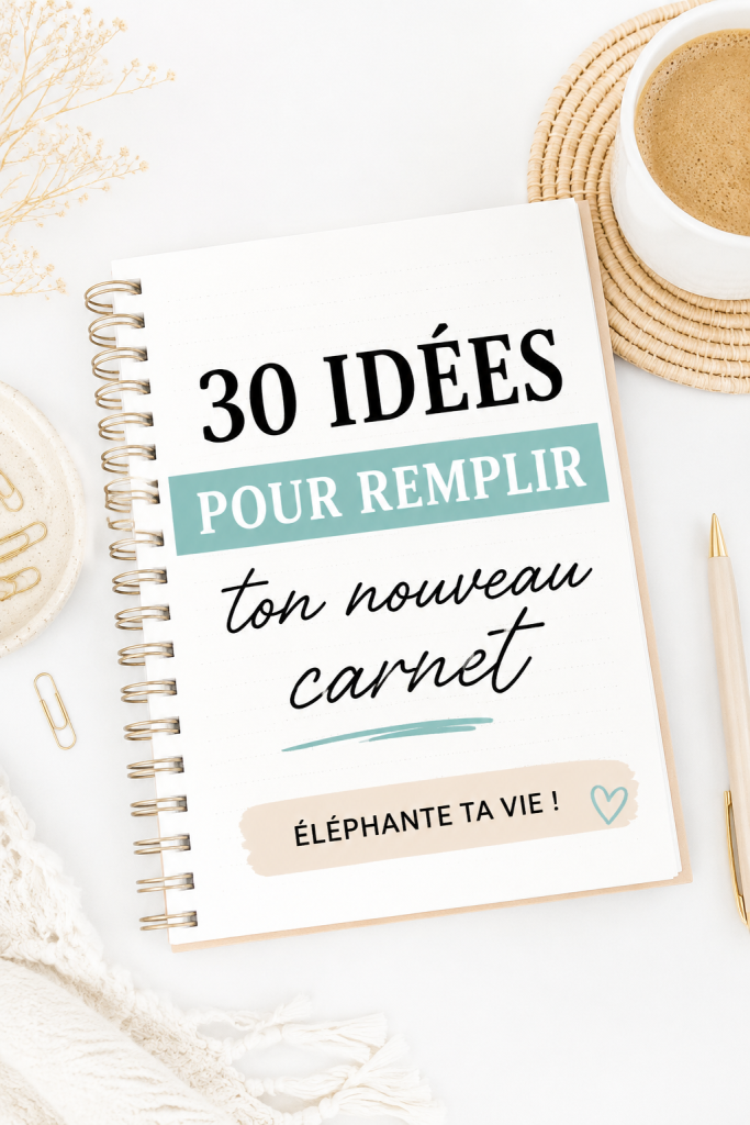 Carnet ouvert avec des idées de créativité