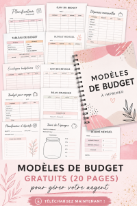 20 modèles d'imprimables gratuits pour mieux gérer son budget