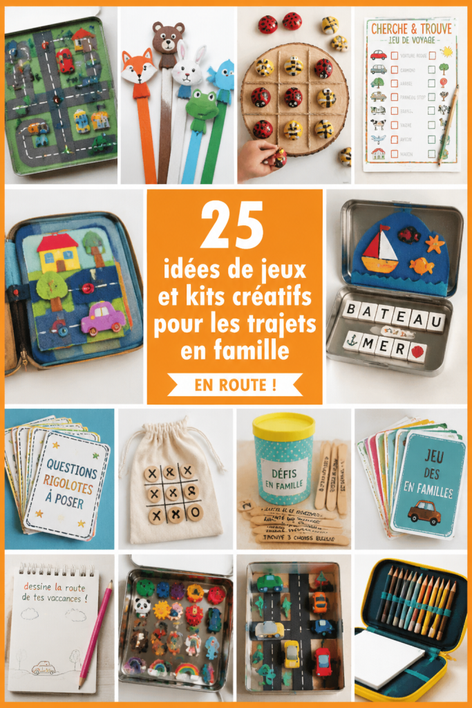 Jeux et kits de voyage DIY pour distraire les enfants pendant un road trip