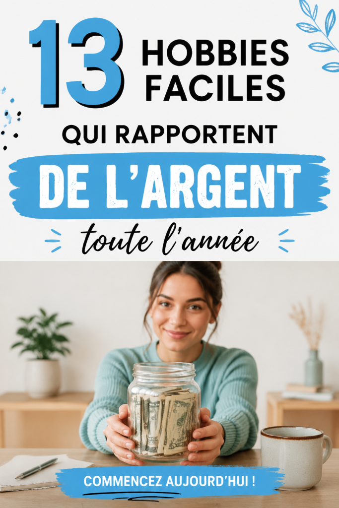 Femme souriante en train de peindre, représentant un hobby créatif qui peut rapporter