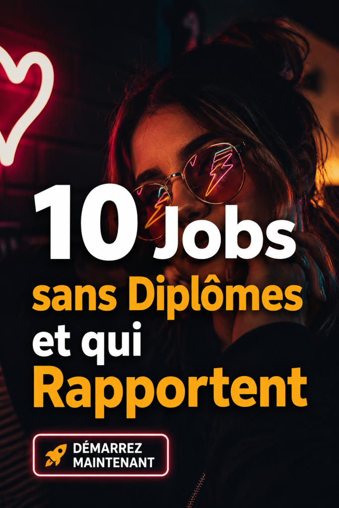 Une femme heureuse au travail dans un métier sans diplôme