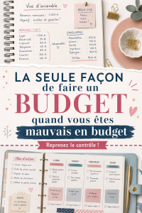Femme souriante consultant son budget sur son ordinateur.