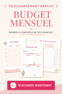 Modèle de budget mensuel imprimable sur un bureau - gestion financière simplifiée