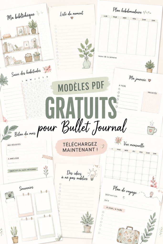 Des modèles gratuits de bullet journal prêts à imprimer
