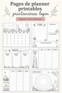 Un planner printanier avec des pages colorées à imprimer pour organiser ses projets.