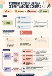 Plan d'étude efficace pour fac de droit avec des diagrammes illustrés