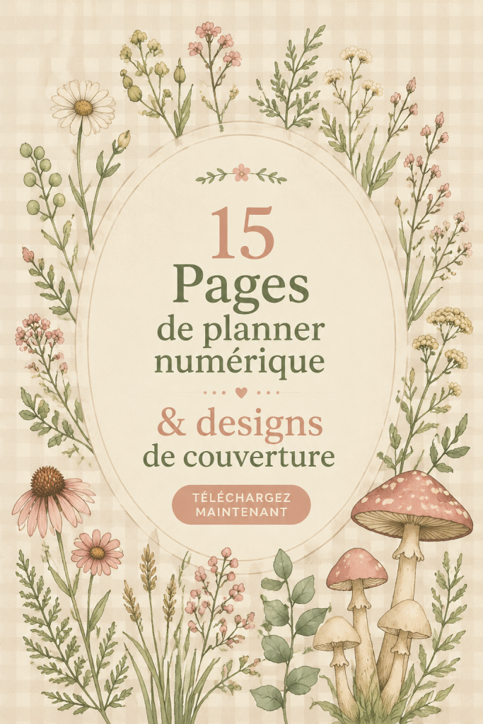 Une collection de pages de planificateur digital élégantes et gratuites