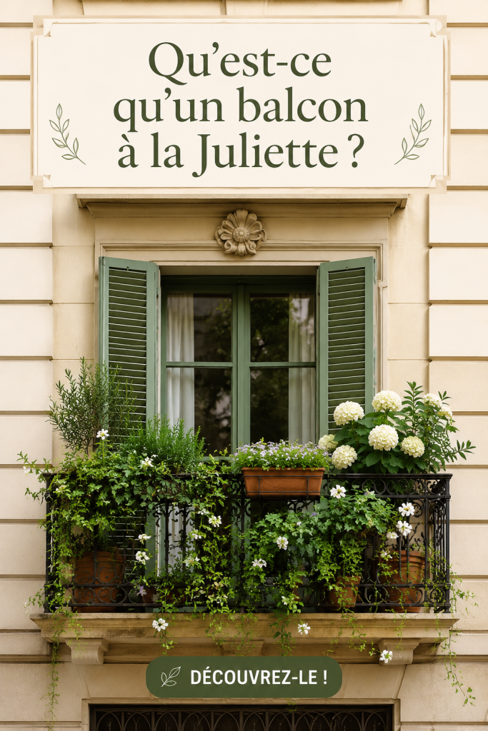 Un balcon Juliette élégant sur une façade de maison avec des fleurs.