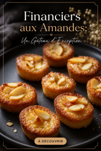 Financiers aux amandes fraîchement cuits, dorés et moelleux