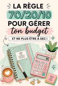 Femme souriante travaillant sur son budget avec un ordinateur et un carnet de notes