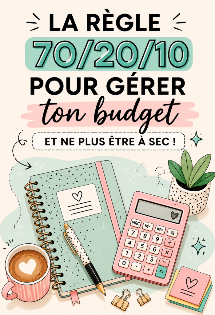 Femme souriante travaillant sur son budget avec un ordinateur et un carnet de notes