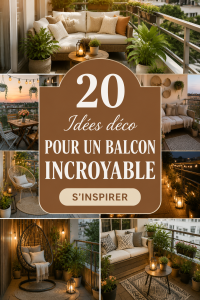 Un balcon transformé en espace de détente avec des plantes et des meubles élégants.