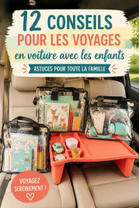 Une famille heureuse en voiture, souriant pendant un road trip.