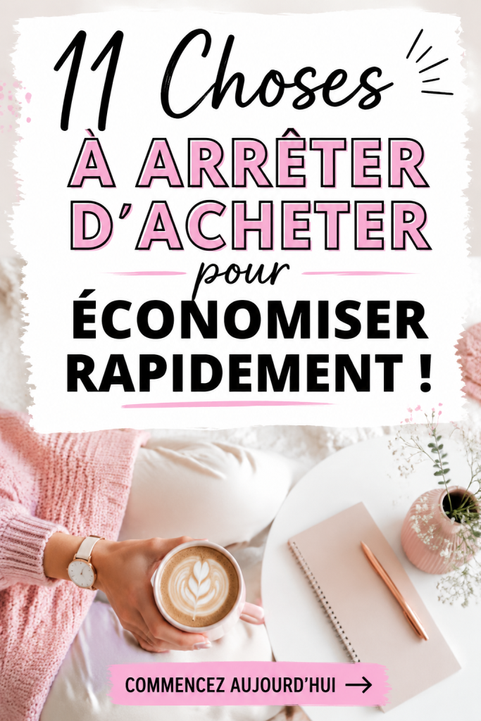 Une femme souriante regarde son budget avec un carnet et un stylo, réfléchissant à ses dépenses.