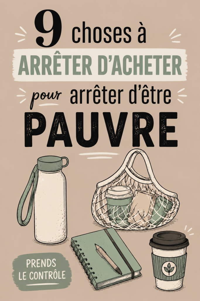 Femme souriante consultant un budget sur une table, symbolisant les économies à réaliser en modifiant ses achats.