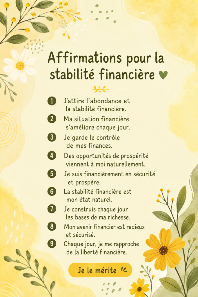 Femme souriante avec un carnet d'affirmations financières