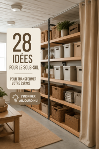 Idée d'aménagement d'un sous-sol accueillant avec des meubles confortables.