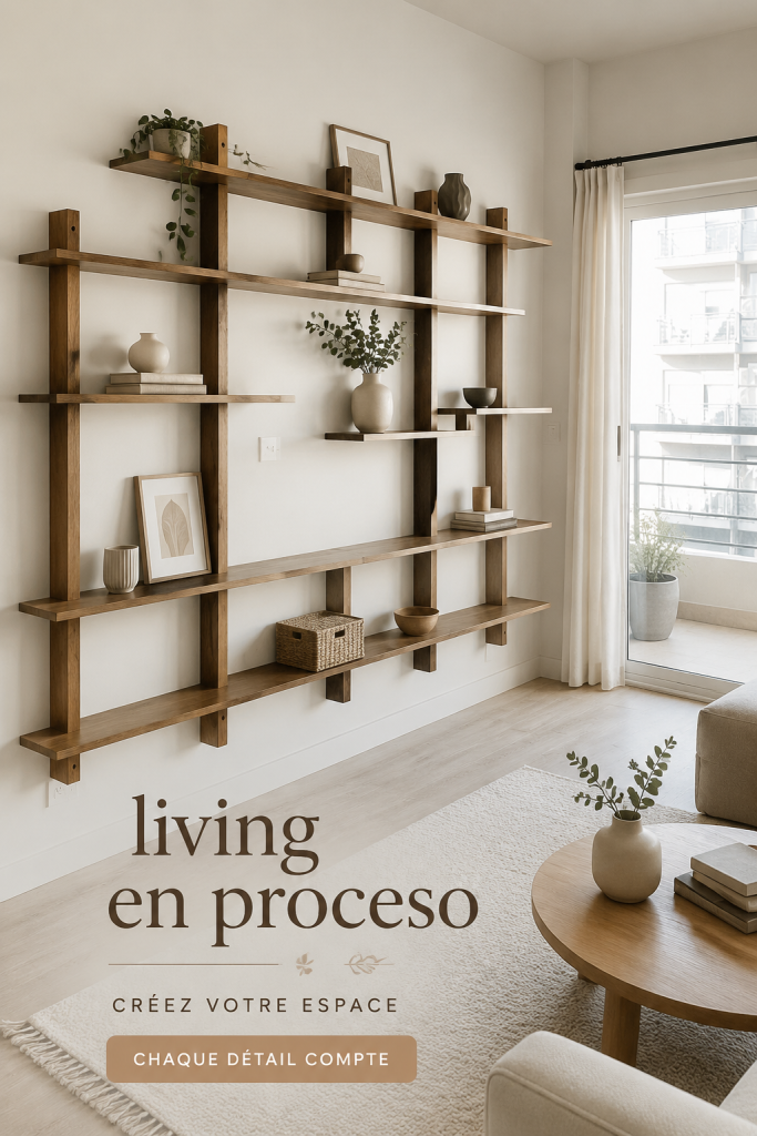 Salon moderne et chaleureux avec des meubles confortables