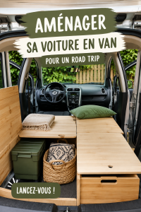 Aménagement d'une voiture en van prêt pour un road trip