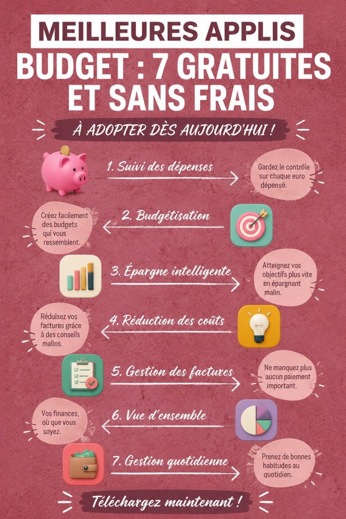 Capture d'écran d'une application de gestion de budget sur un smartphone