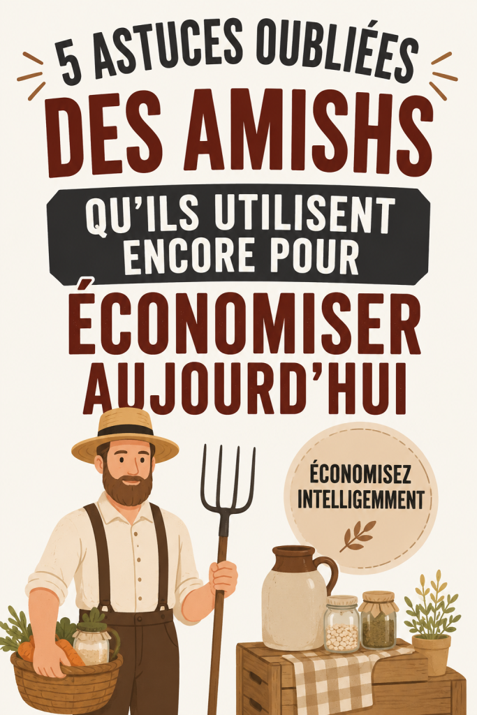 Image inspirante sur les méthodes d'économies à la manière des Amish.