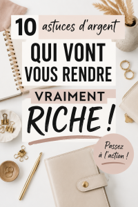 Une femme souriante examinant ses finances avec un carnet et un ordinateur, illustrant des astuces pour mieux gérer son argent.