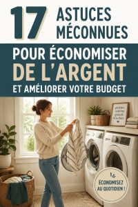 Femme souriante examinant son budget avec des outils financiers sur la table, représentant une gestion efficace des finances personnelles.