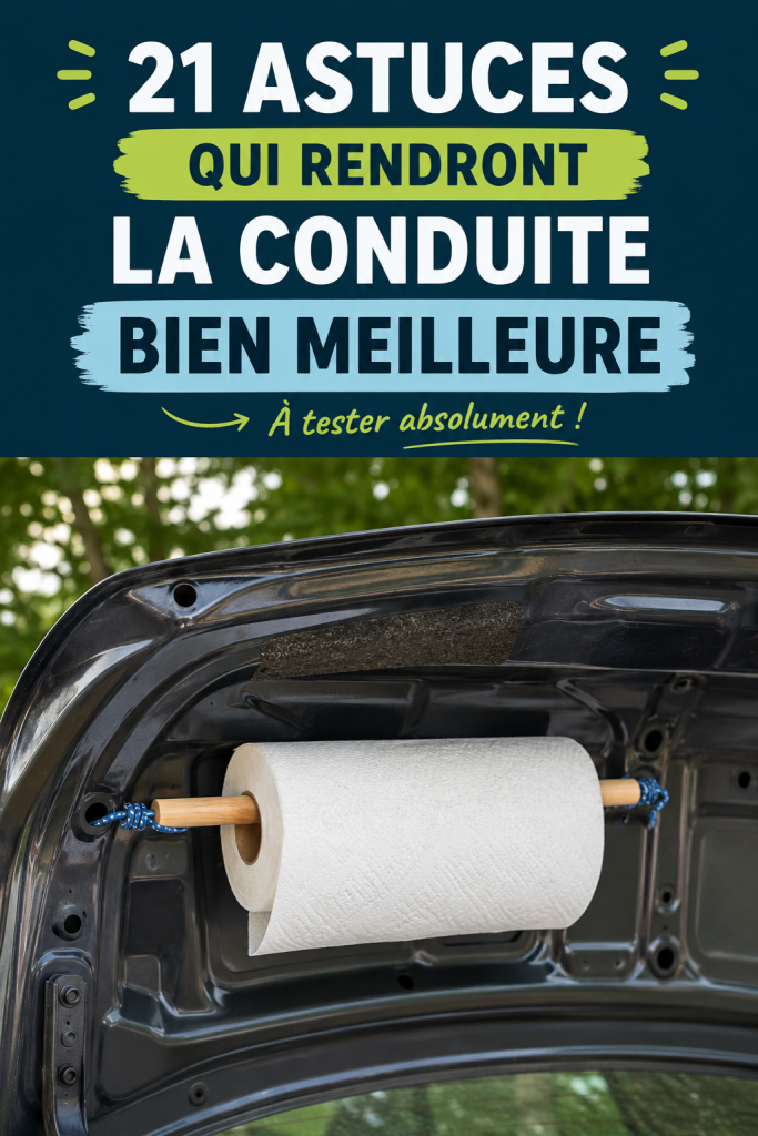 Une femme souriante conduisant sa voiture avec de l'ambiance à l'intérieur.